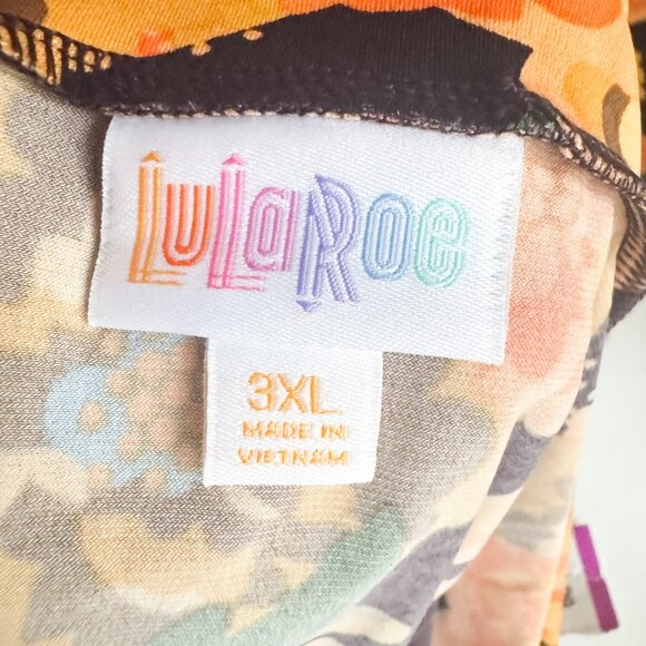 Lularoe Floral Black Orange Maxi Skirt 3XL - Picture 7 of 7